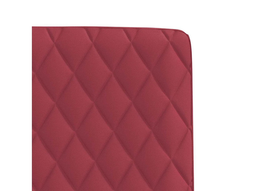 Chaises à manger lot de 6 rouge bordeaux similicuir