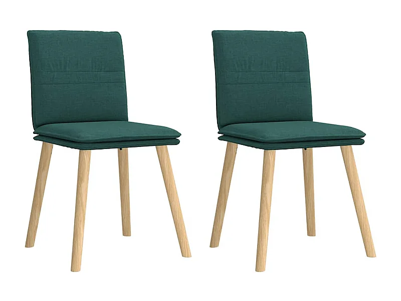 Eetkamerstoelen 2 st stof donkergroen