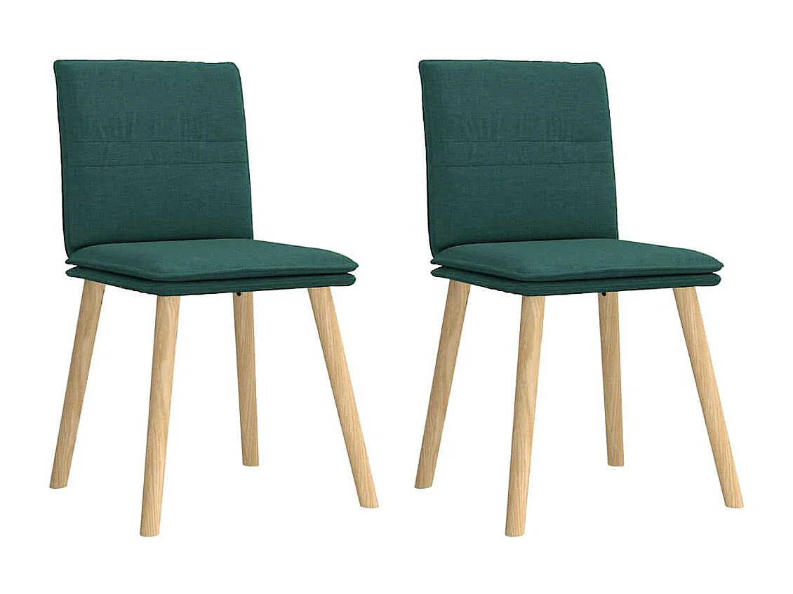 Eetkamerstoelen 2 st stof donkergroen