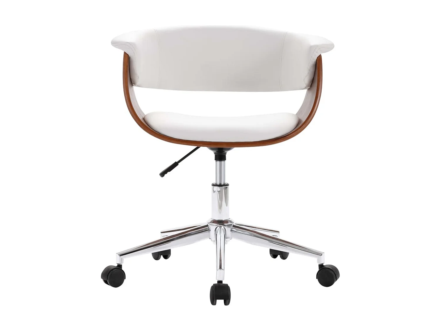 Eetkamerstoelen draaibaar 2 st kunstleer wit