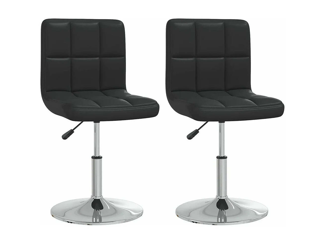 Sillas de comedor 2 unidades cuero sintético negro