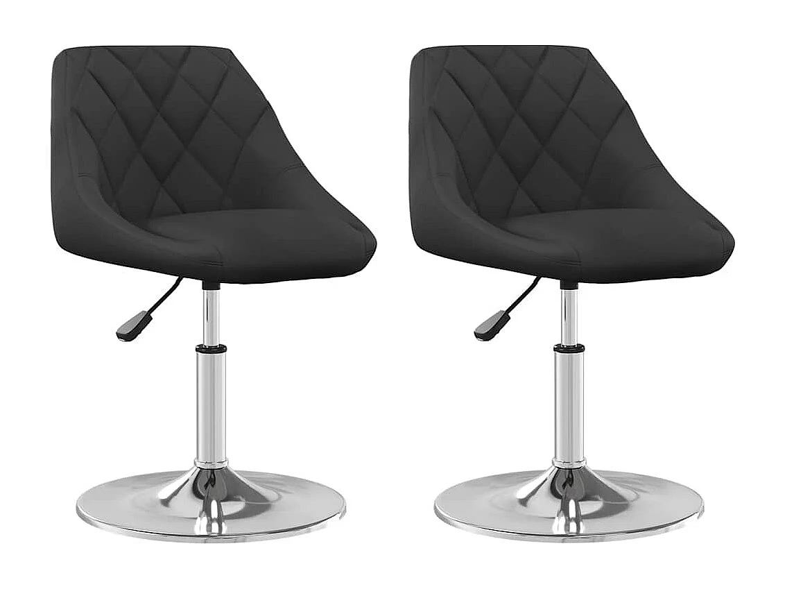 Eetkamerstoelen draaibaar 2 st fluweel zwart