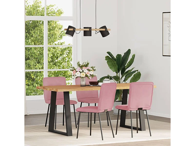 Chaises à manger lot de 4 Rose Velours