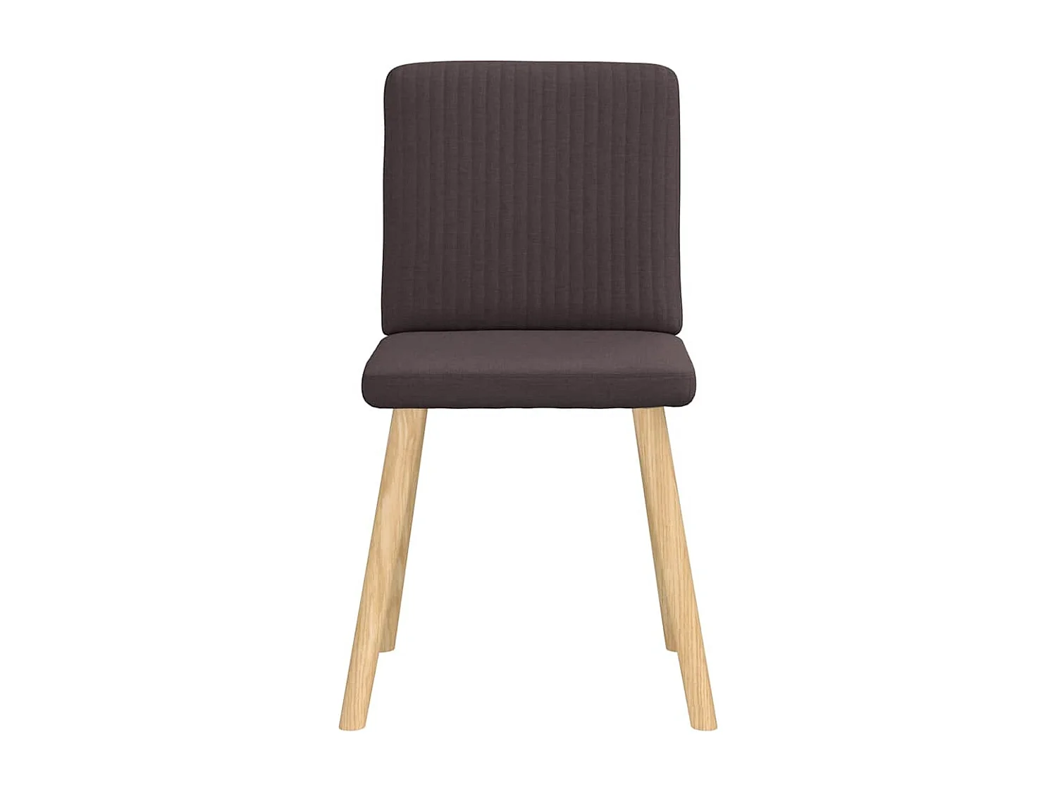 Chaises à manger lot de 2 marron foncé tissu