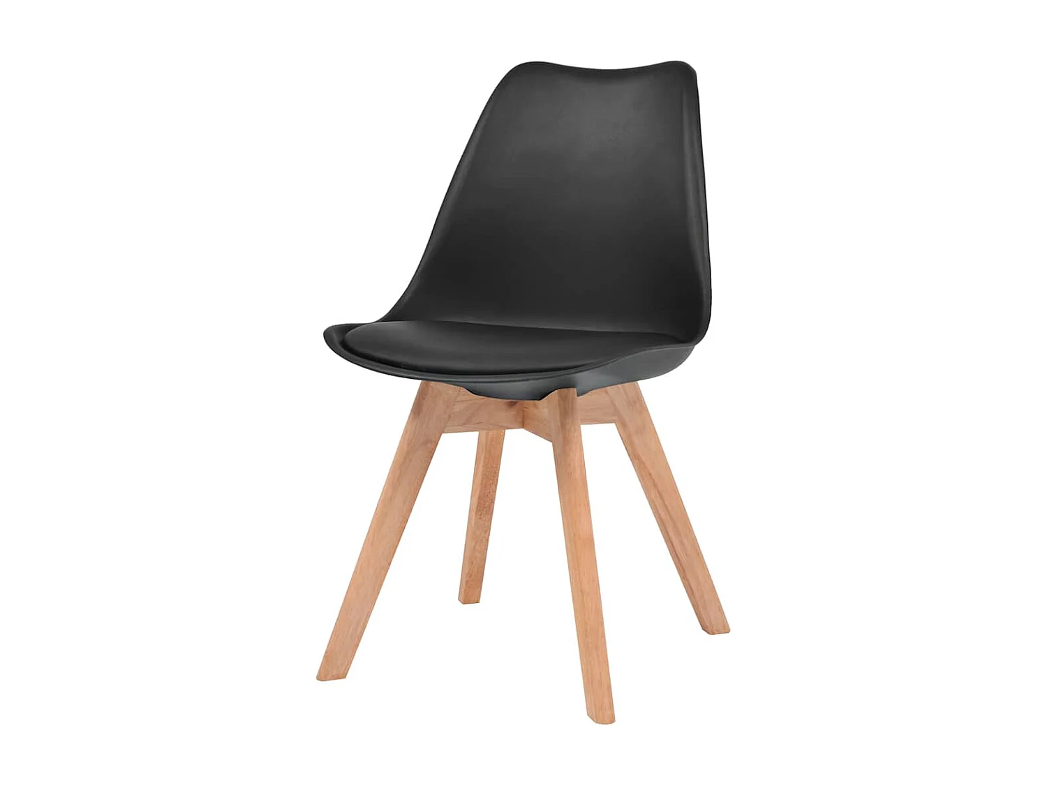 Eetkamerstoelen 4 st kunststof zwart