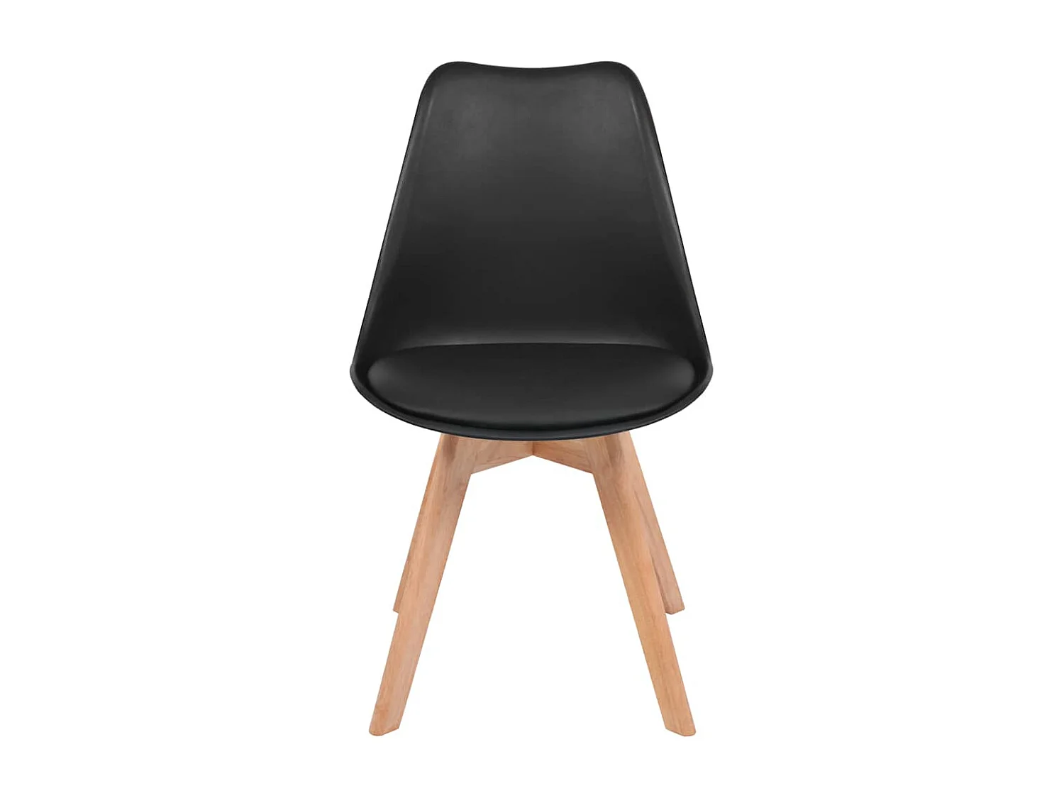 Eetkamerstoelen 4 st kunststof zwart