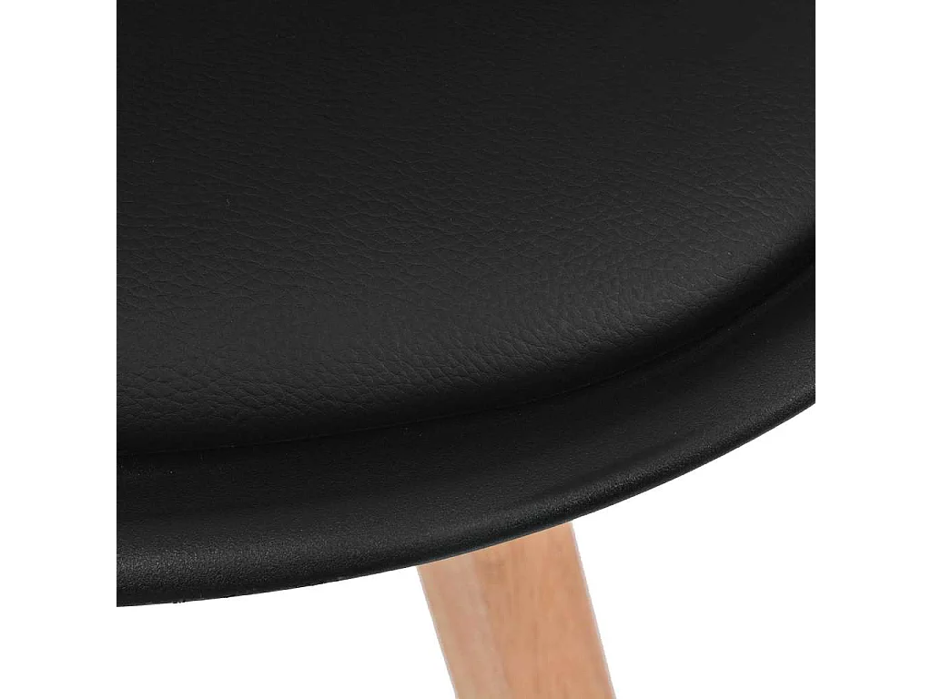 Eetkamerstoelen 4 st kunststof zwart