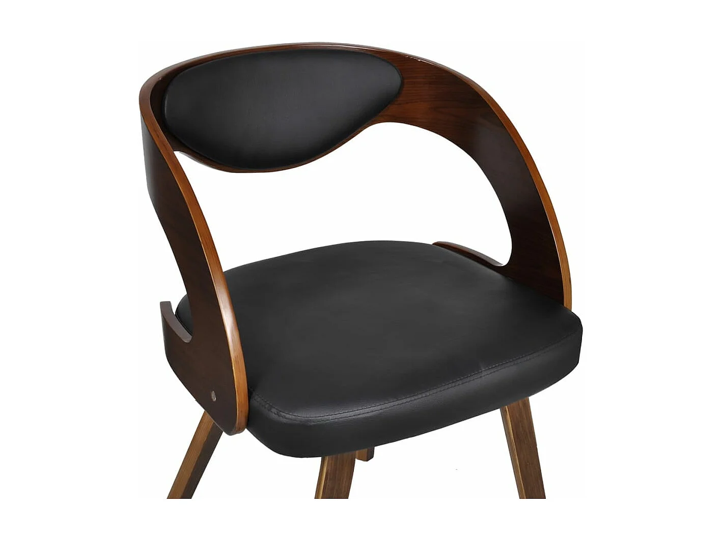 Cadeiras de jantar 2 peças couro artificial castanho