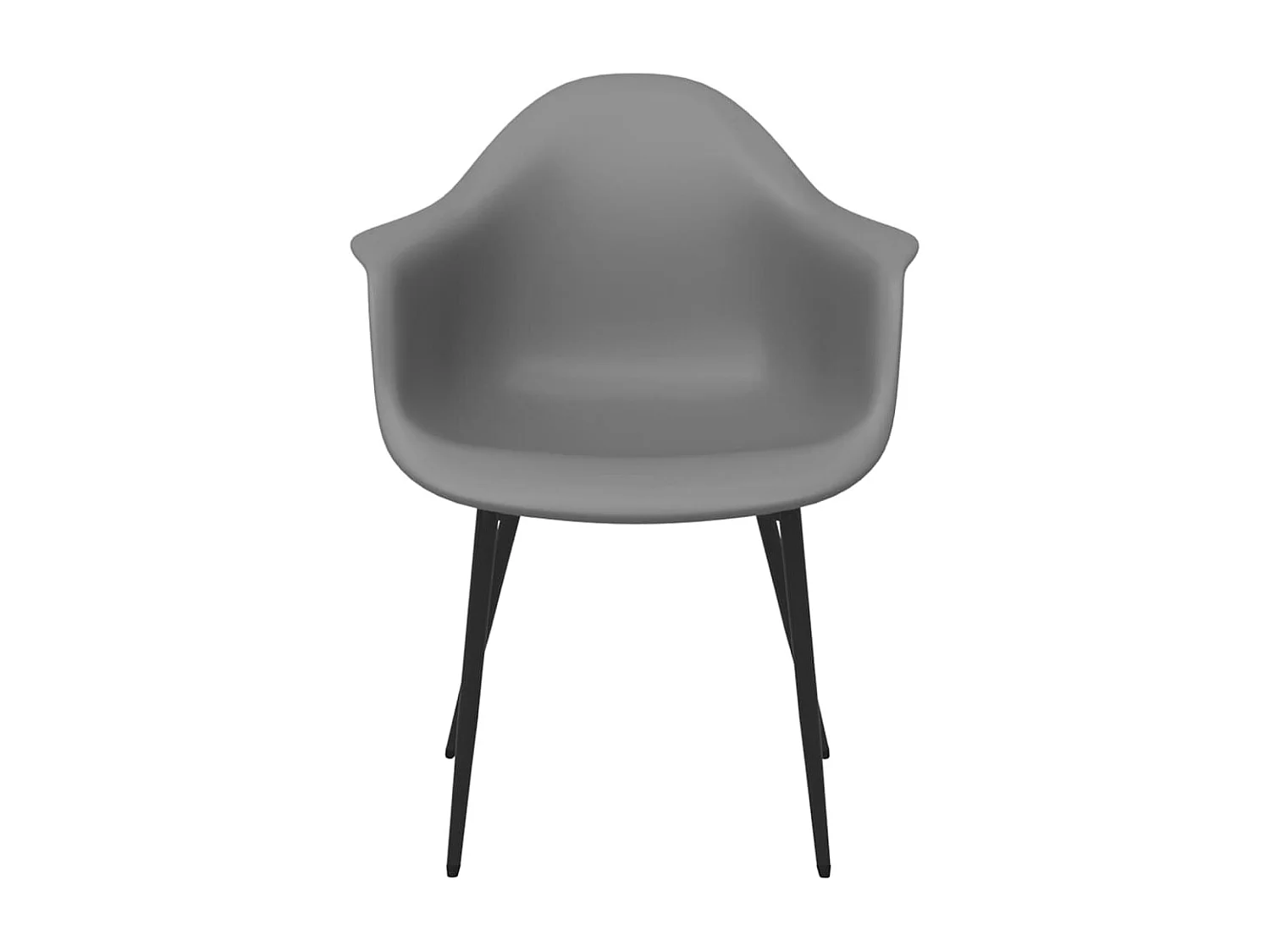 Chaises à manger lot de 2 gris PP