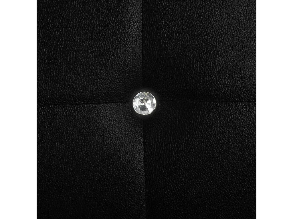 Chaises à manger lot de 2 noir similicuir