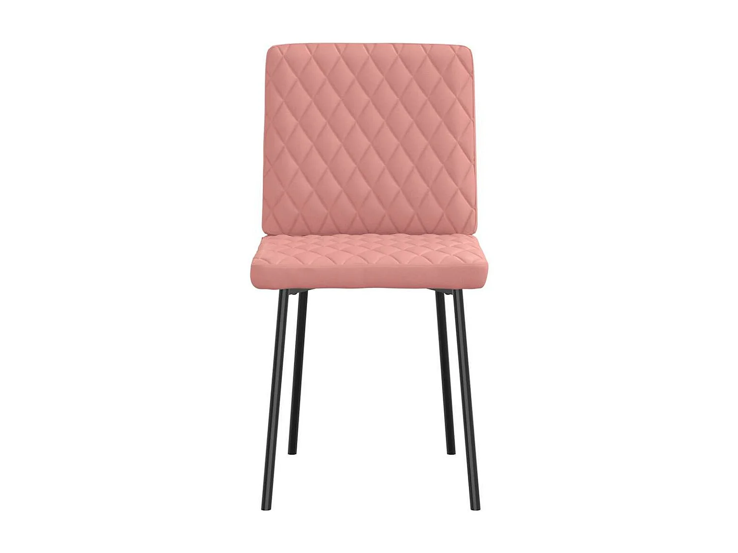 Sillas de comedor 2 unidades cuero sintético rosa