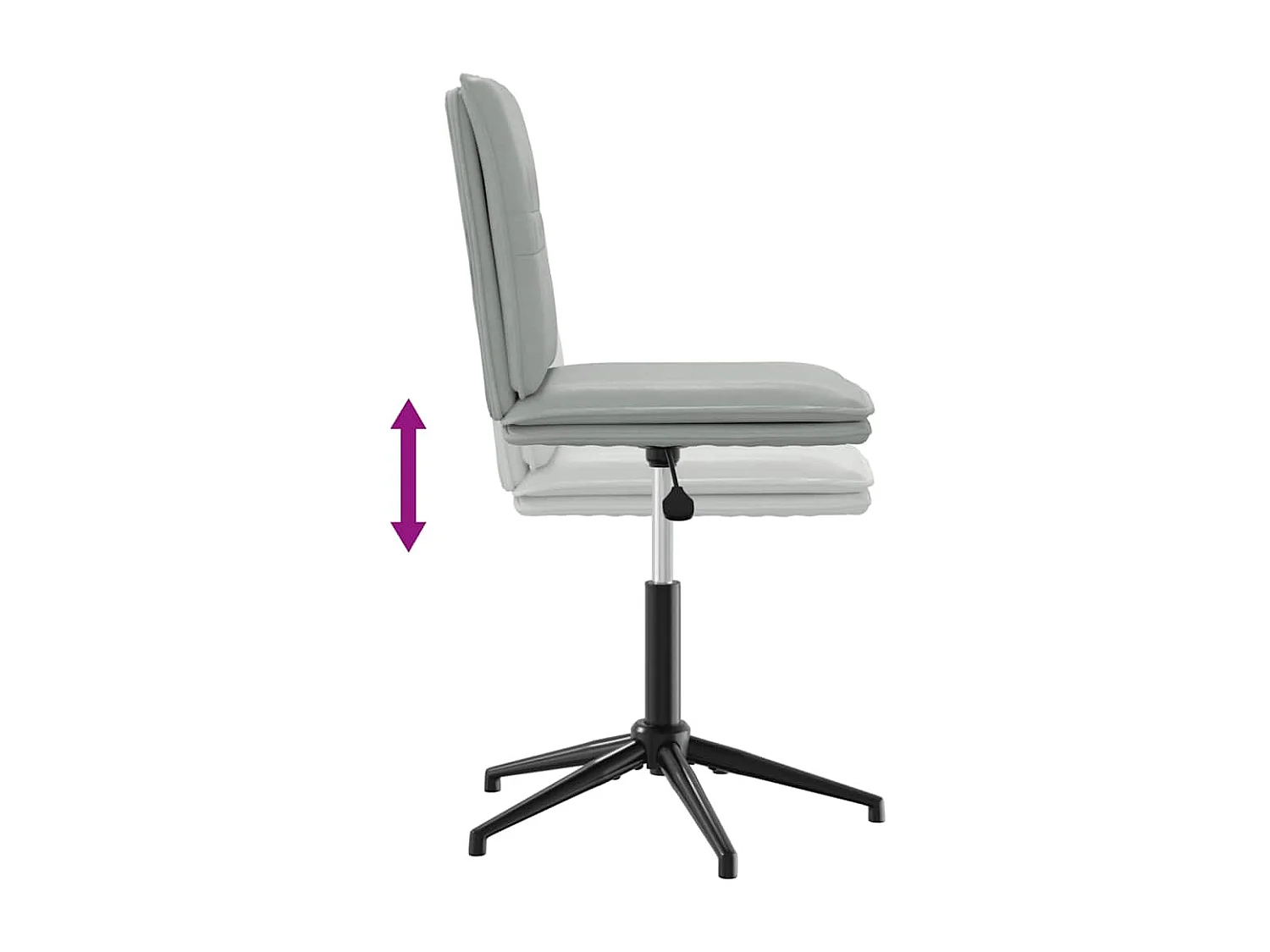 Chaises à manger lot de 2 Gris clair Velours