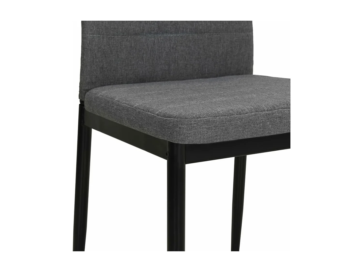 Sillas de comedor 6 unidades tela gris claro