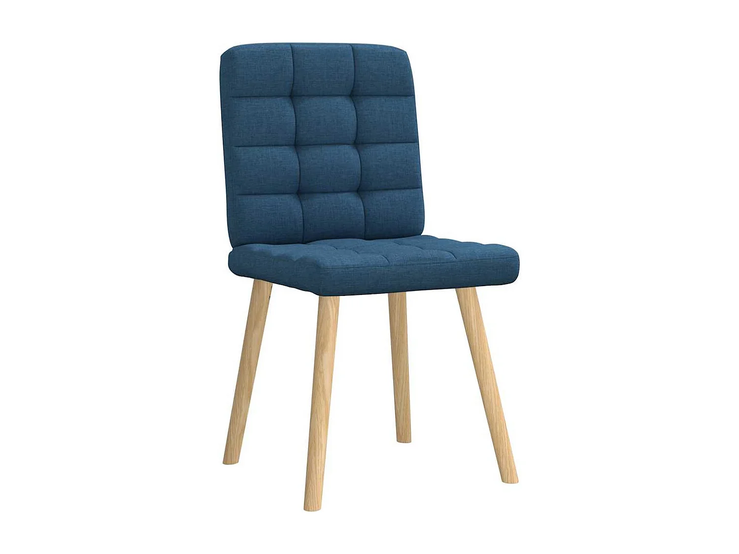 Cadeiras de jantar 4 peças tecido azul