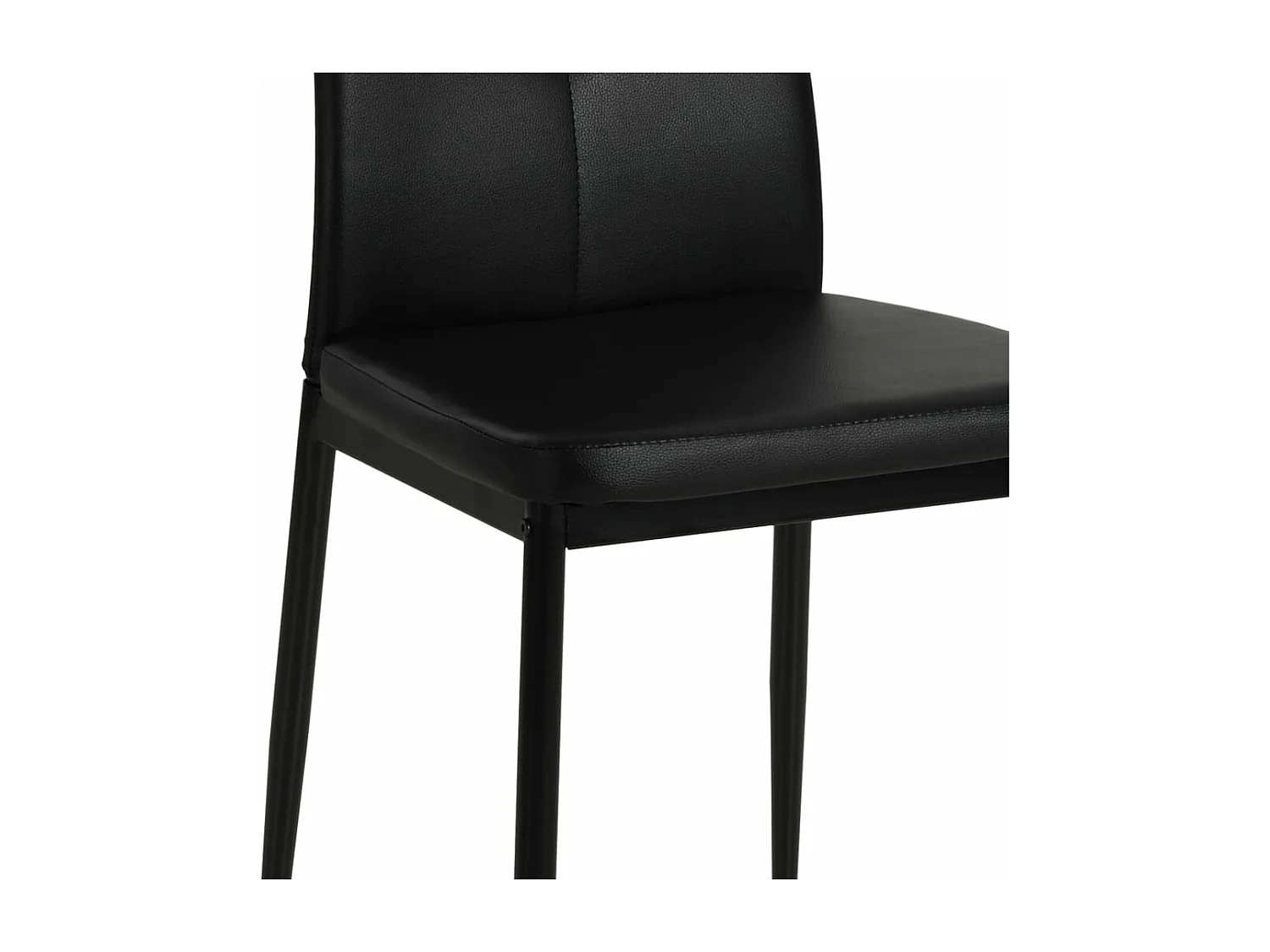 Sillas de comedor 4 unidades cuero sintético negro