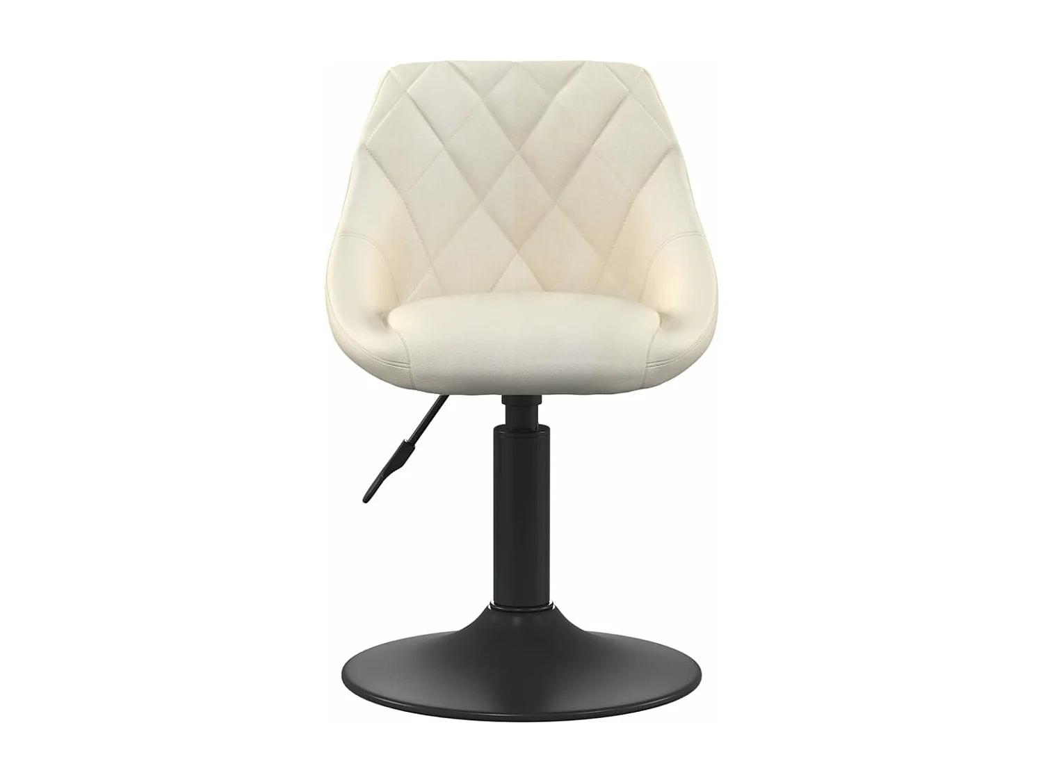 Chaises pivotantes à manger lot de 4 crème velours