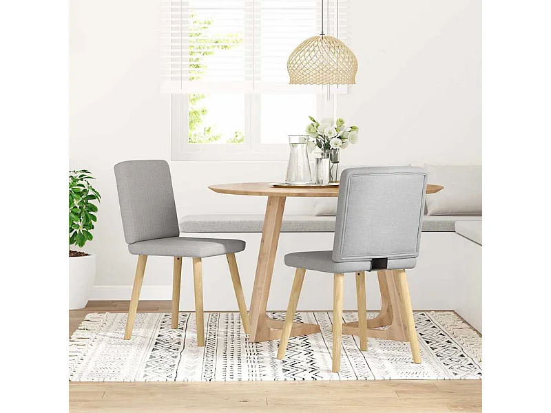 Chaises à manger lot de 2 gris nuage tissu