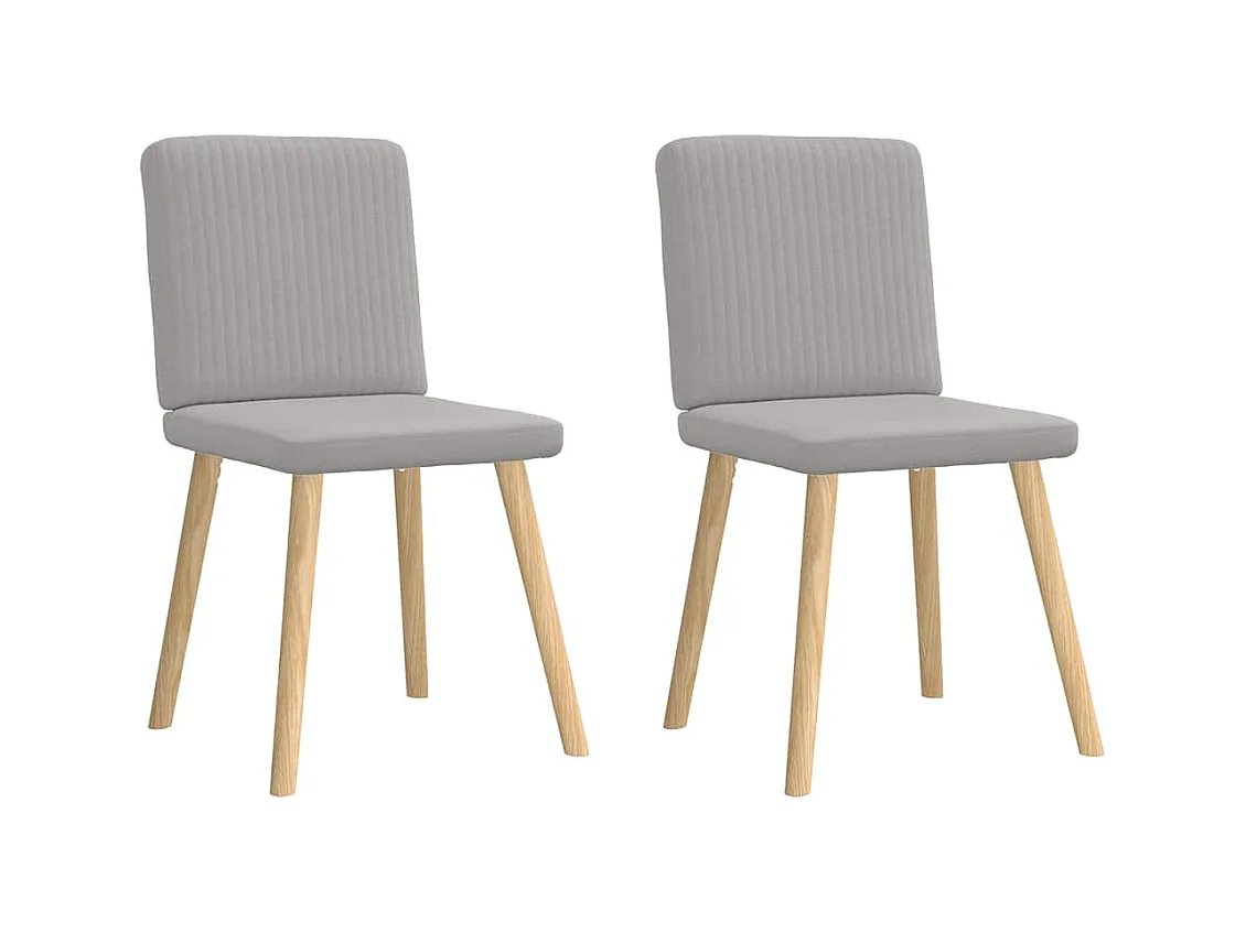 Chaises à manger lot de 2 gris nuage tissu