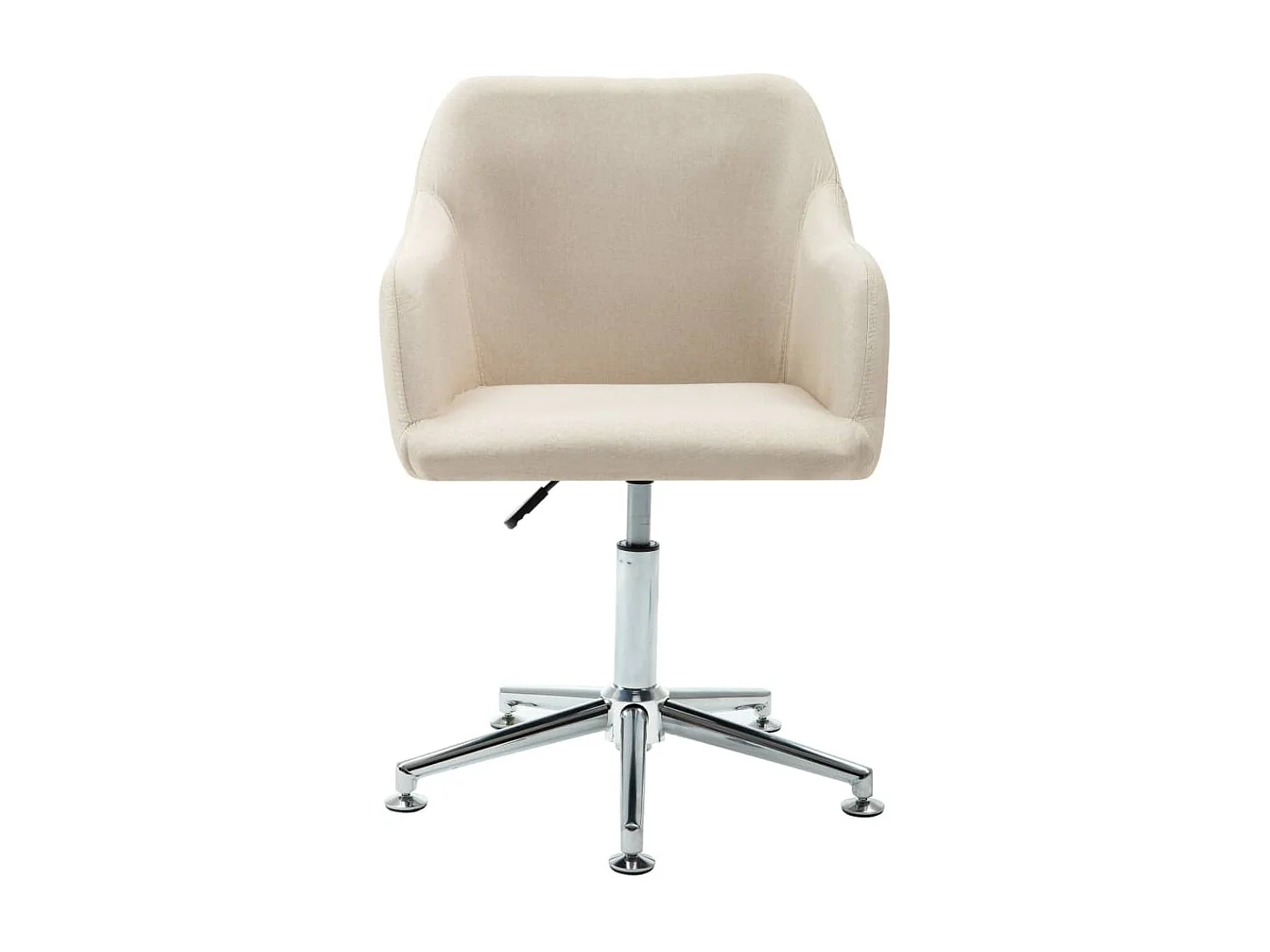 Sillas de comedor giratorias 2 unidades tela color crema