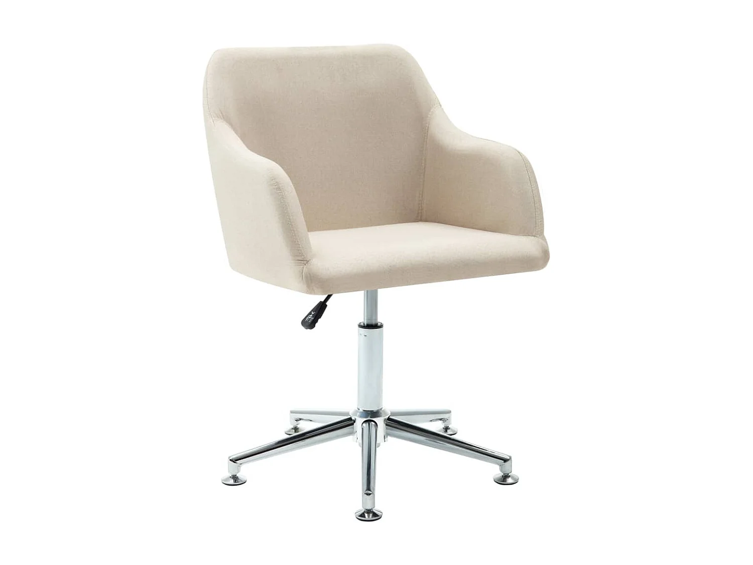 Sillas de comedor giratorias 2 unidades tela color crema