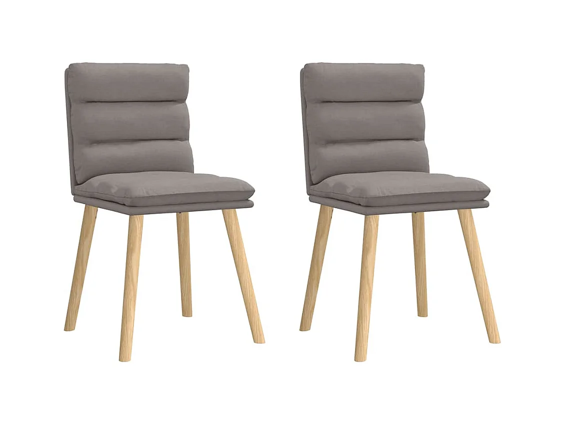 Chaises à manger lot de 2 taupe tissu