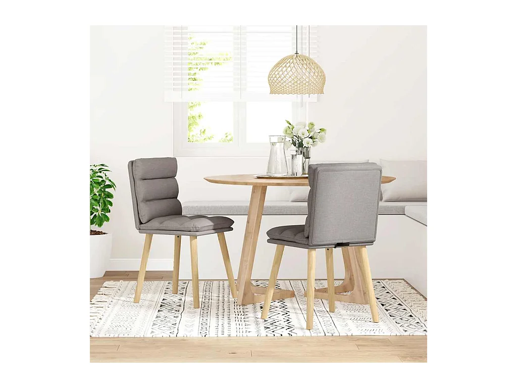 Chaises à manger lot de 2 taupe tissu