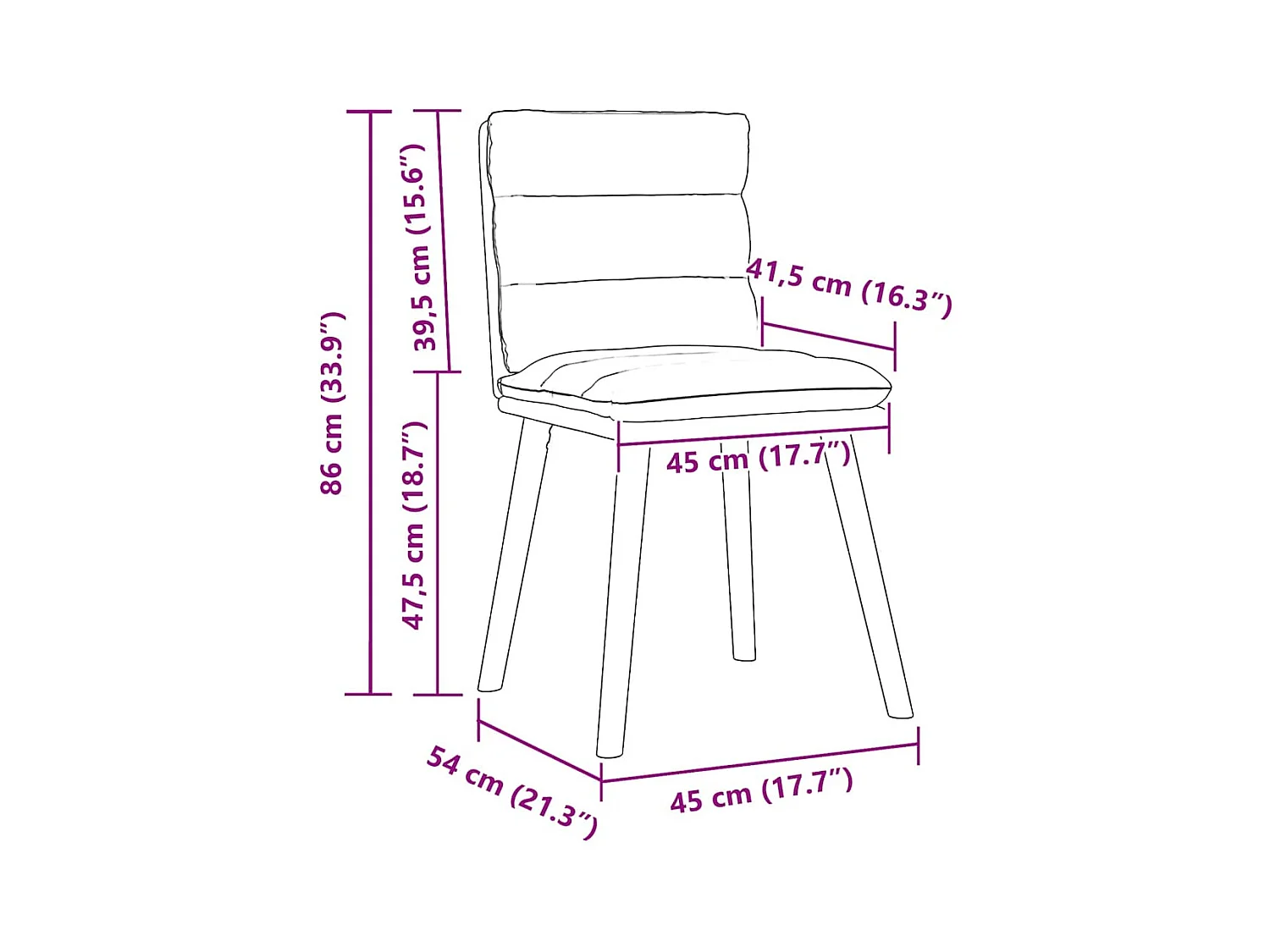 Chaises à manger lot de 2 taupe tissu