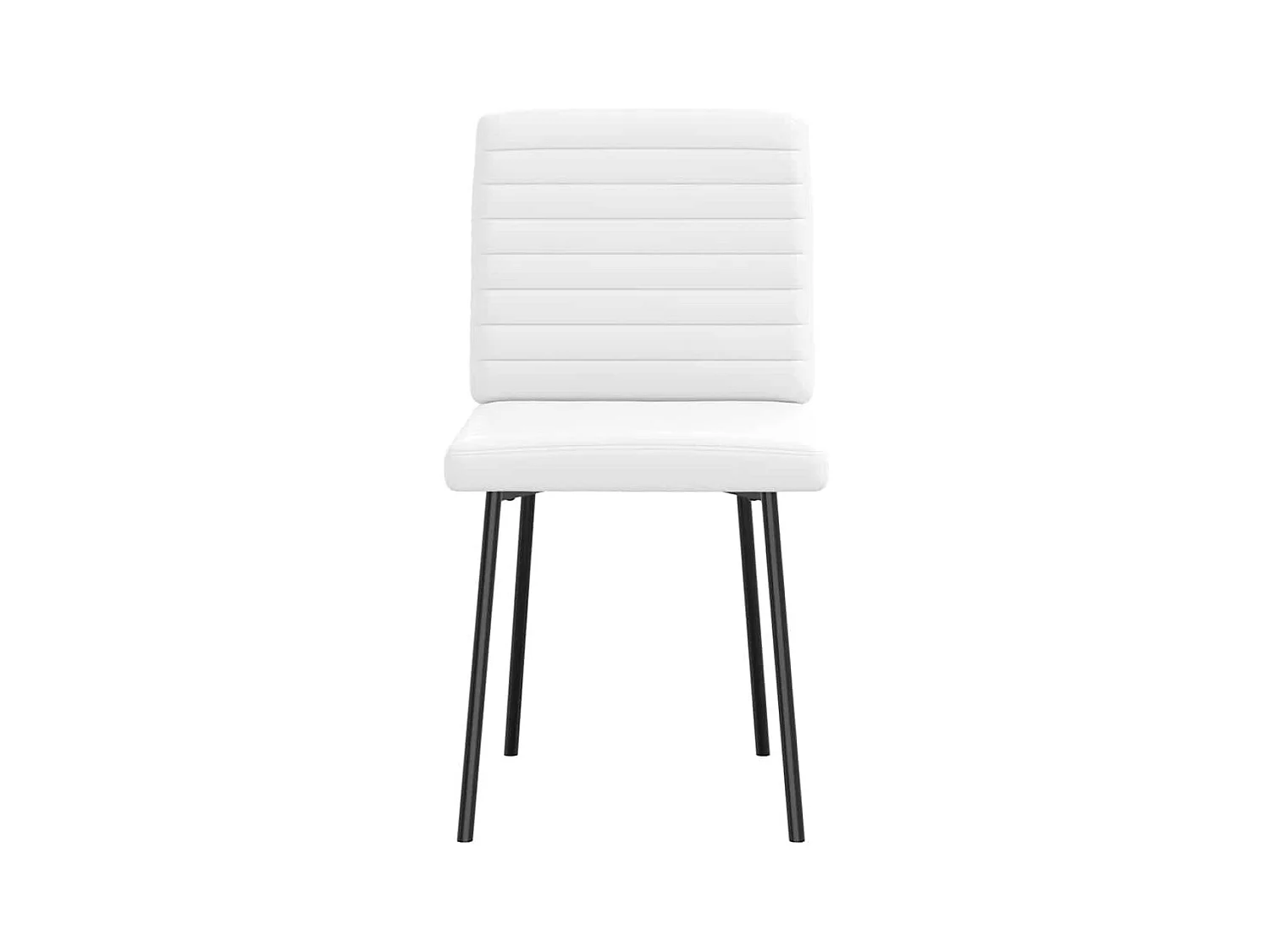 Chaises à manger lot de 4 blanc similicuir