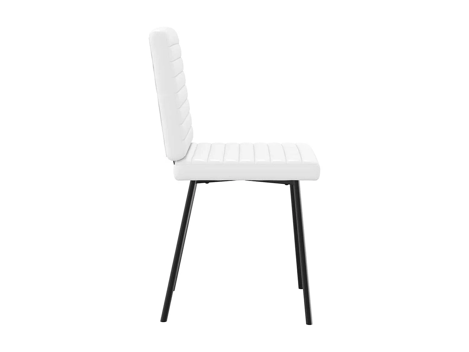 Chaises à manger lot de 4 blanc similicuir