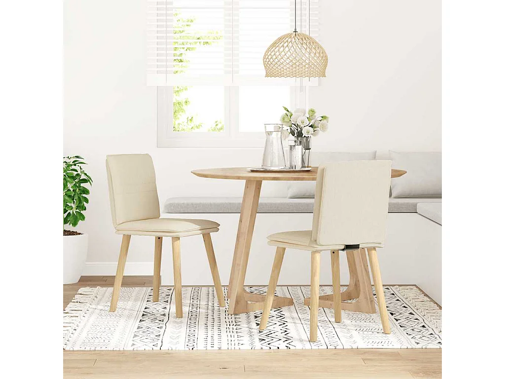 Eetkamerstoelen 2 st linnen