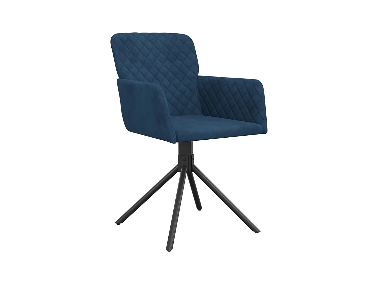 Chaises pivotantes à manger lot de 2 Bleu Velours