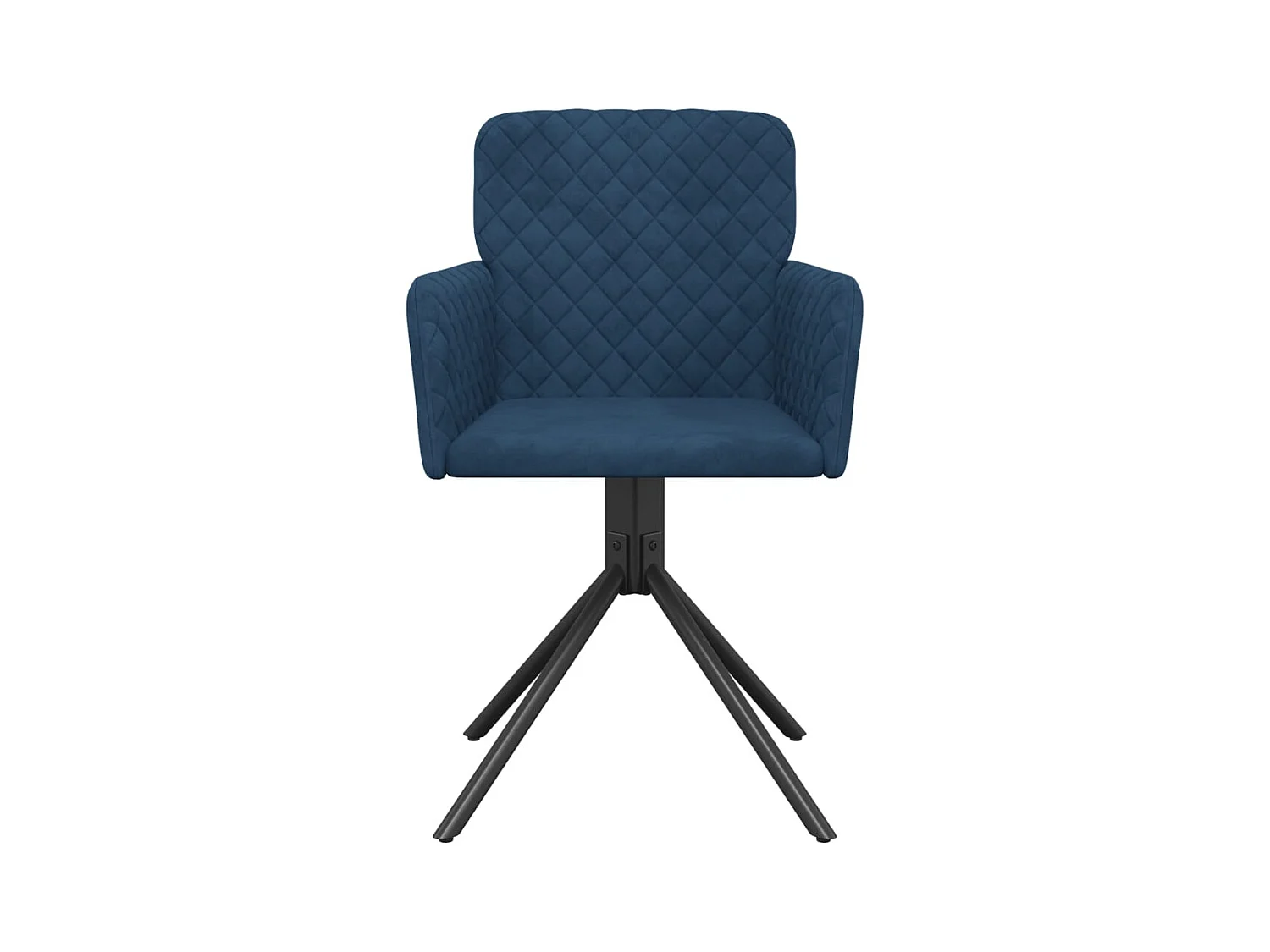 Chaises pivotantes à manger lot de 2 Bleu Velours