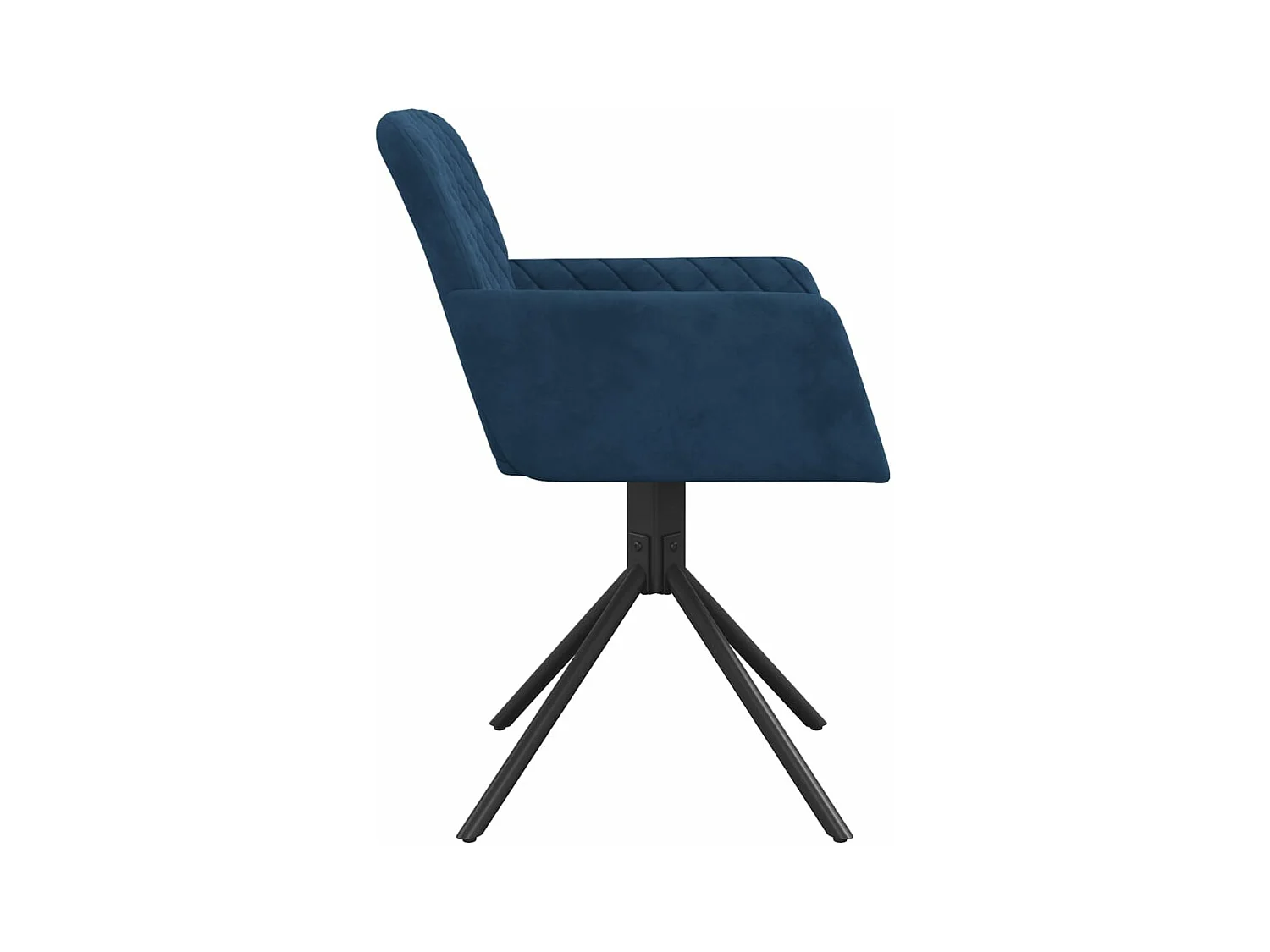 Chaises pivotantes à manger lot de 2 Bleu Velours