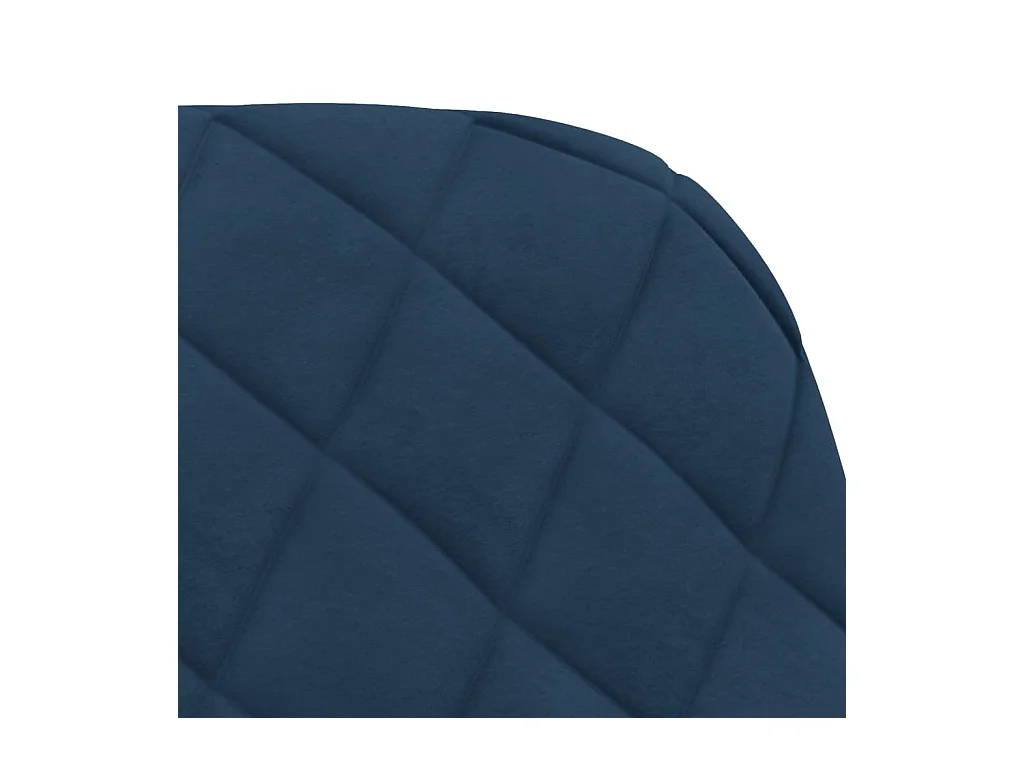 Chaises pivotantes à manger lot de 2 Bleu Velours