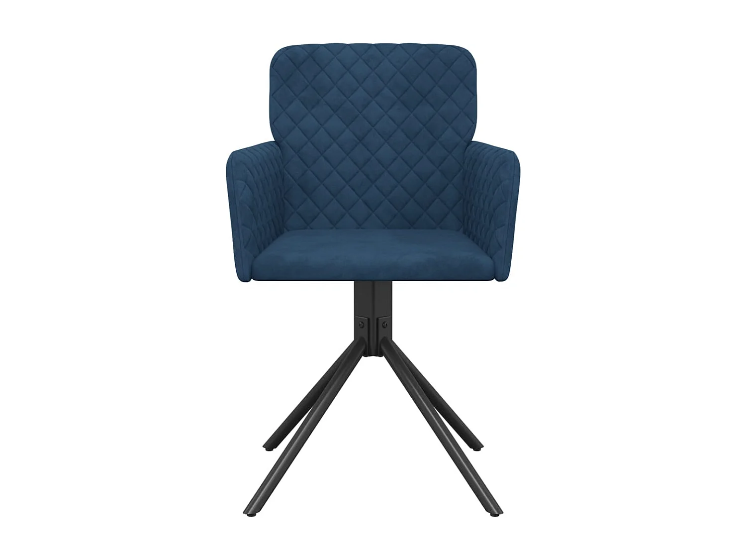 Chaises pivotantes à manger lot de 2 Bleu Velours