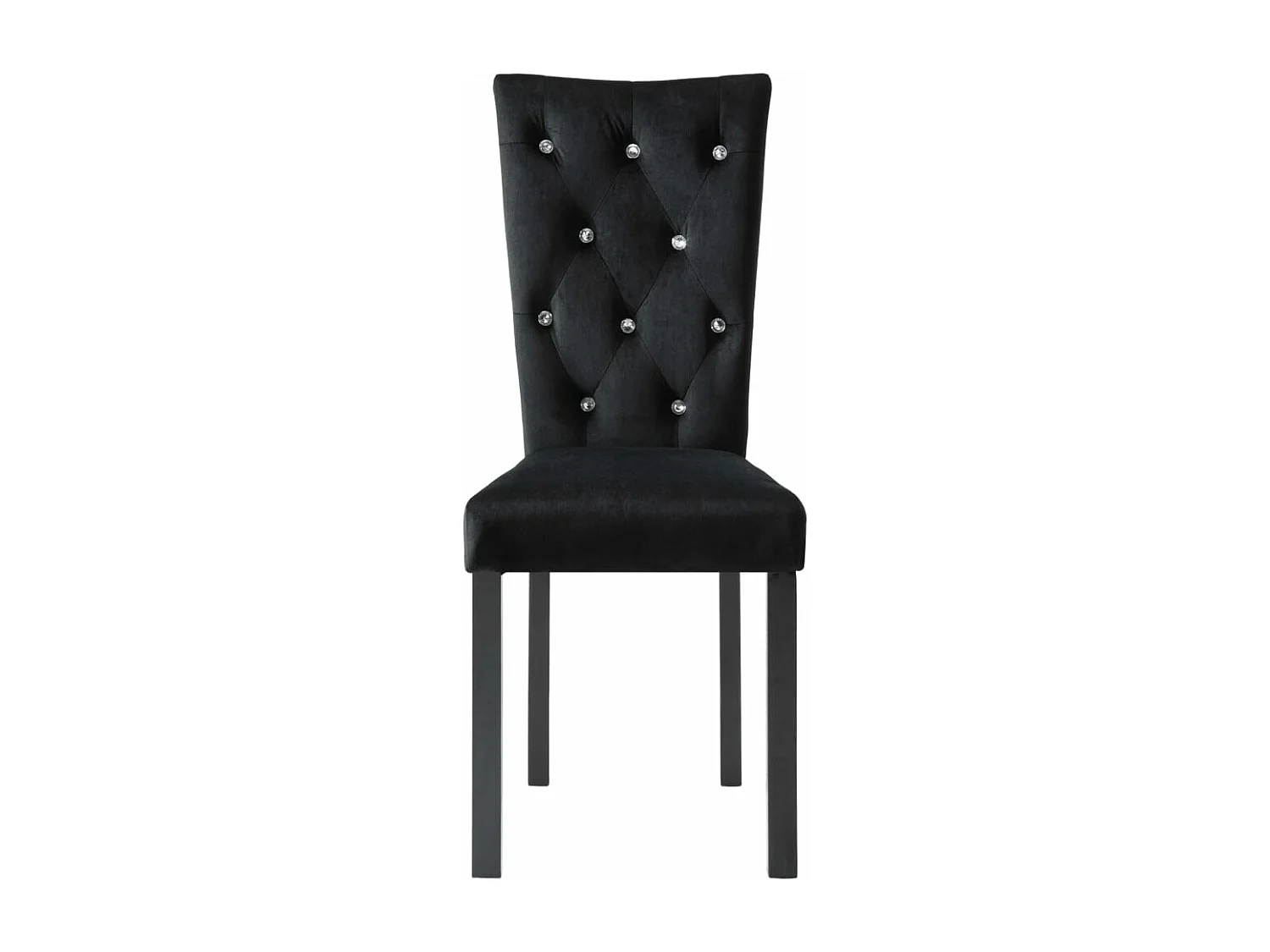 Eetkamerstoelen 4 st fluweel zwart