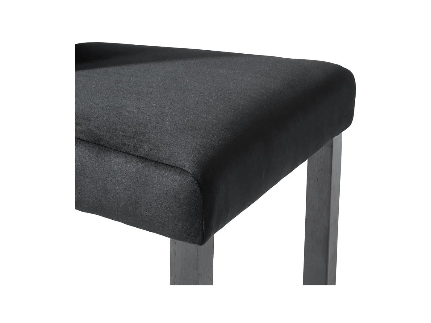 Chaises à manger lot de 4 Noir Velours