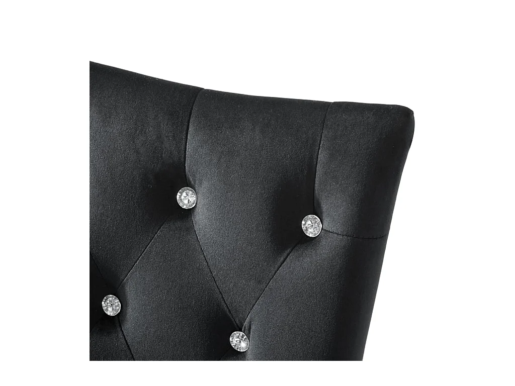 Chaises à manger lot de 4 Noir Velours