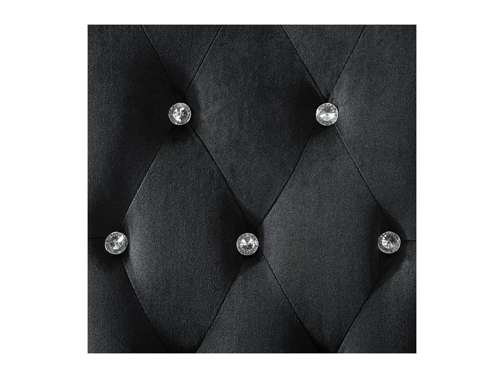 Chaises à manger lot de 4 Noir Velours