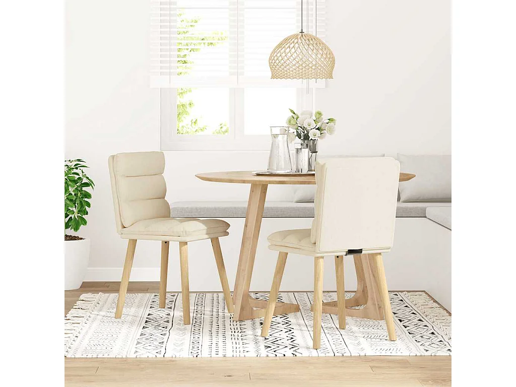 Eetkamerstoelen 2 st linnen