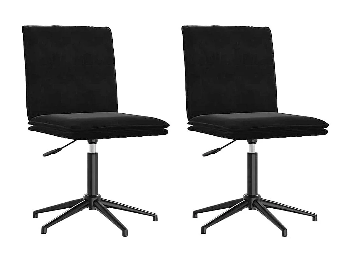 Chaises à manger lot de 2 Noir Velours