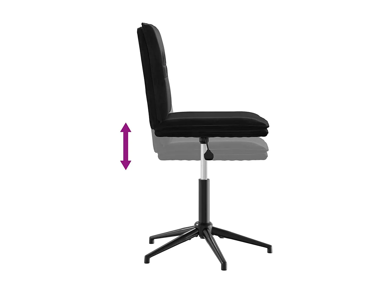 Chaises à manger lot de 2 Noir Velours