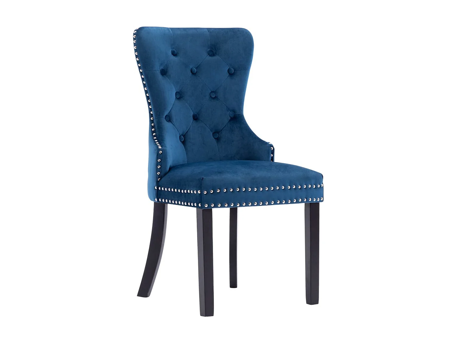 Sillas de comedor 2 unidades terciopelo azul