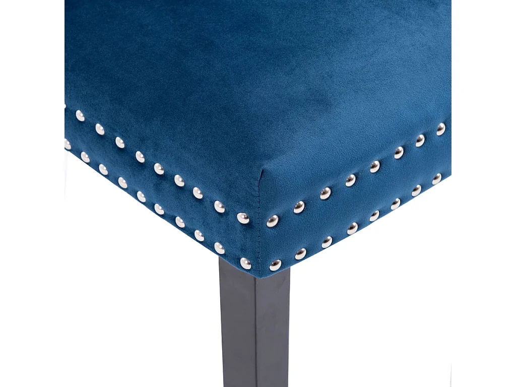 Sillas de comedor 2 unidades terciopelo azul