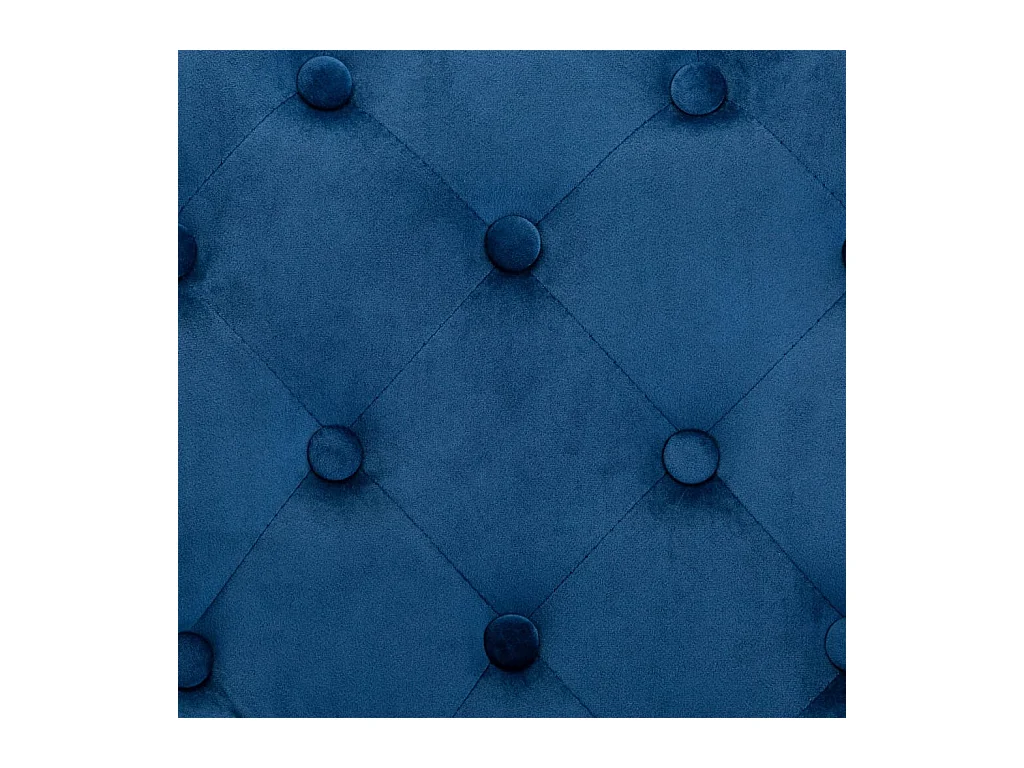 Chaises à manger lot de 2 bleu velours