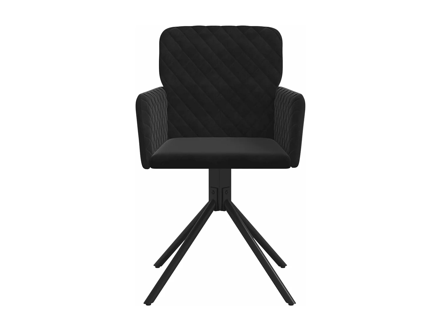 Chaises pivotantes à manger lot de 2 Noir Velours