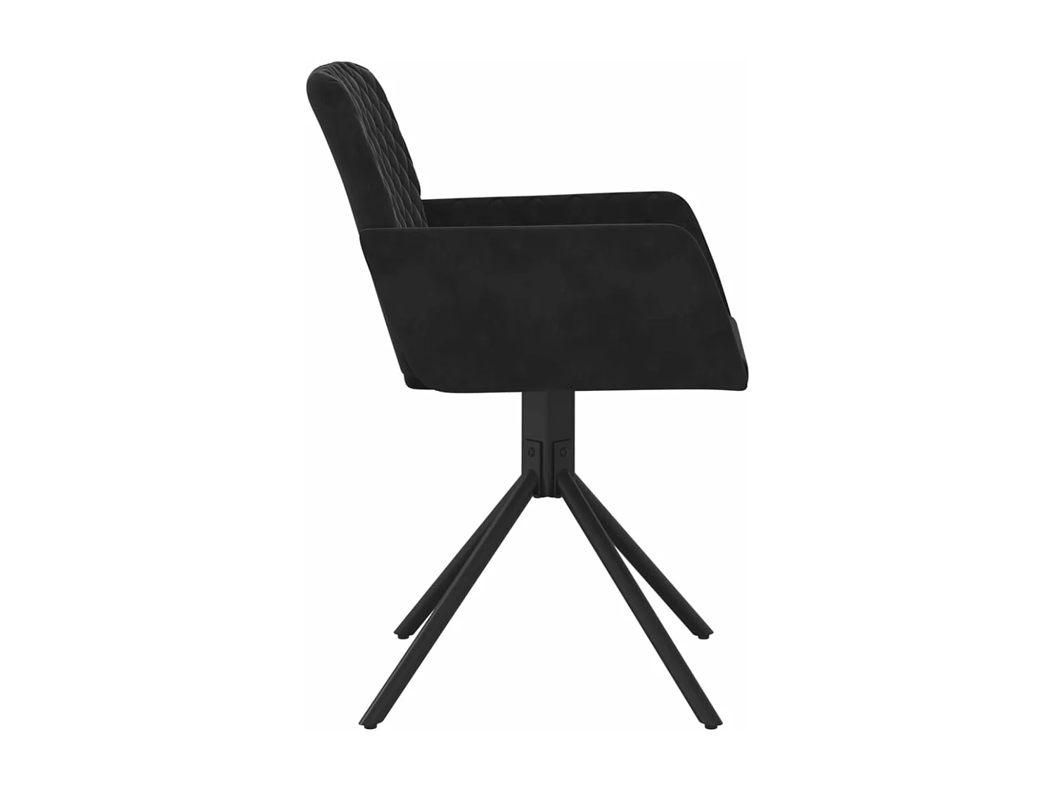 Chaises pivotantes à manger lot de 2 Noir Velours