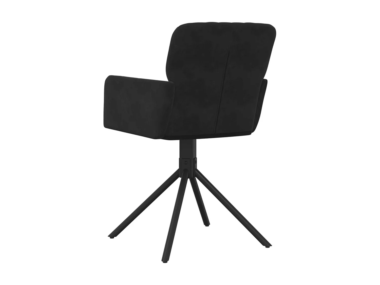 Chaises pivotantes à manger lot de 2 Noir Velours