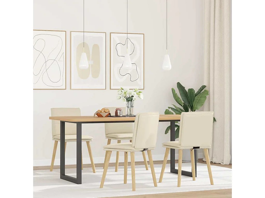 Eetkamerstoelen 4 stukkenlinnen