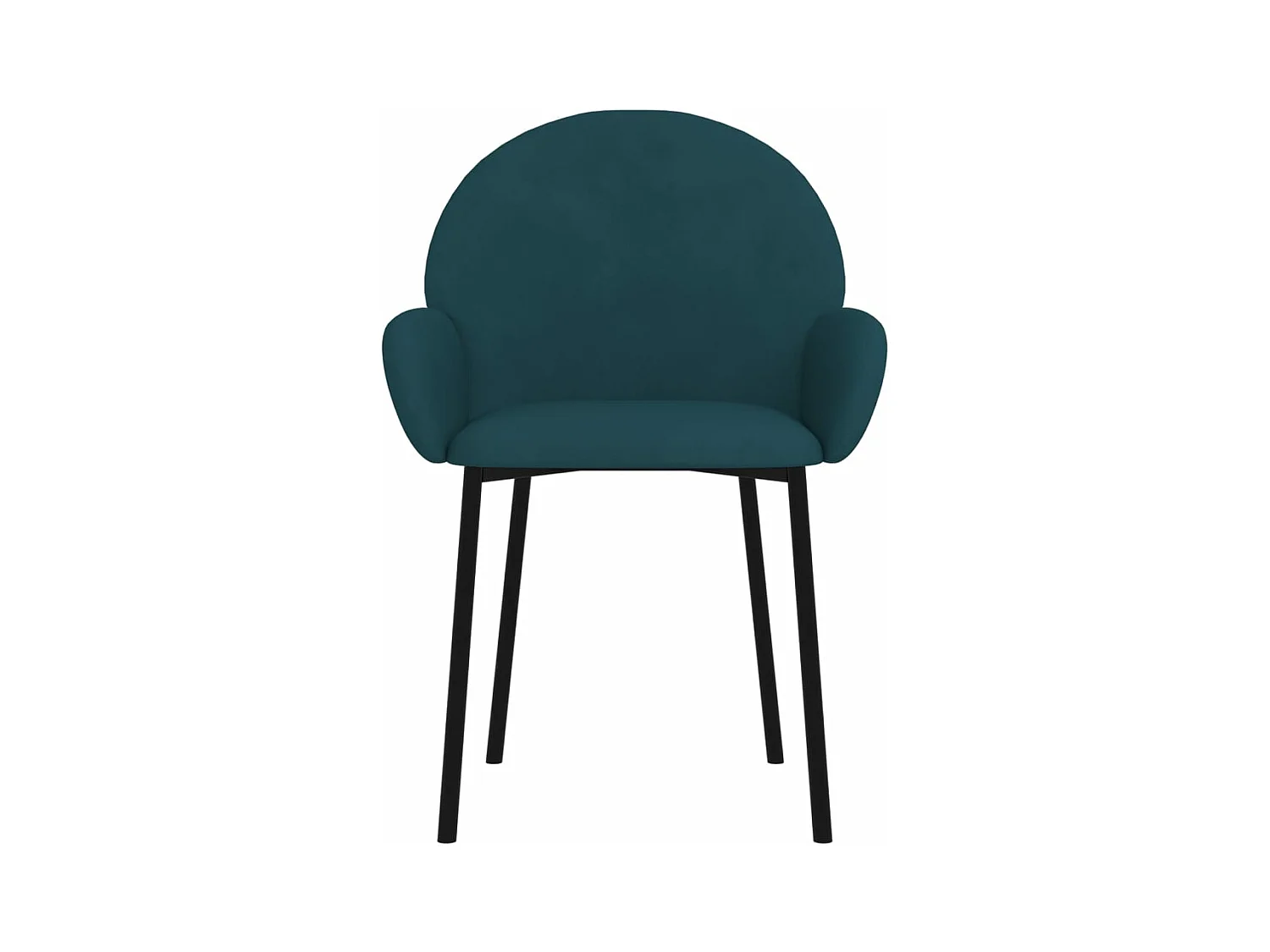 Chaises à manger lot de 2 Bleu Velours